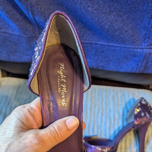Allure Night Moves Starlight  | Purple | Sequin Glittering Platform | 10 | EUC - Picture 5 of 12